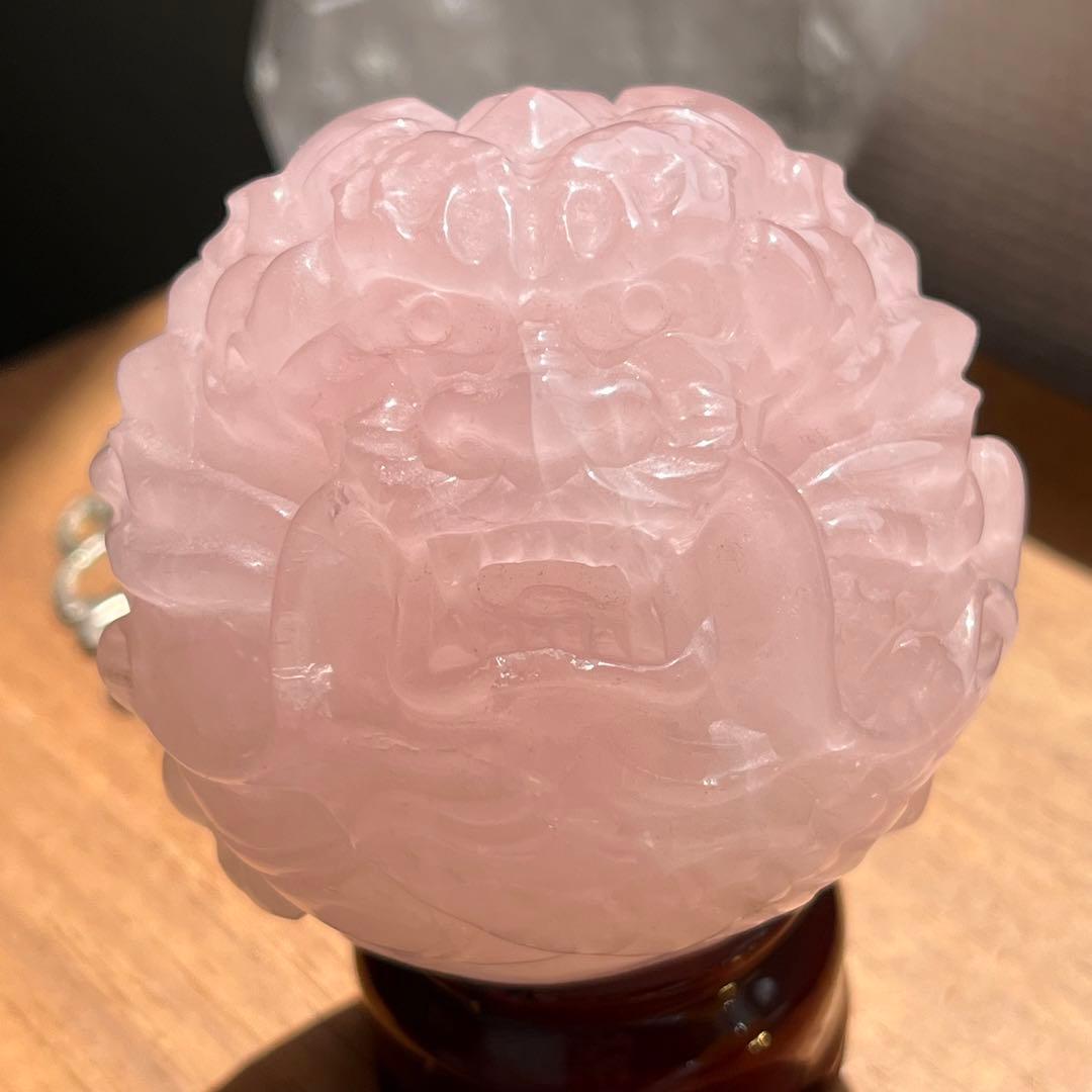 天然石 ローズクォーツ 龍玉（ドラゴンボール）直径67mm