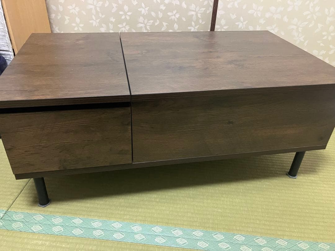 収納付き昇降式センターテーブル