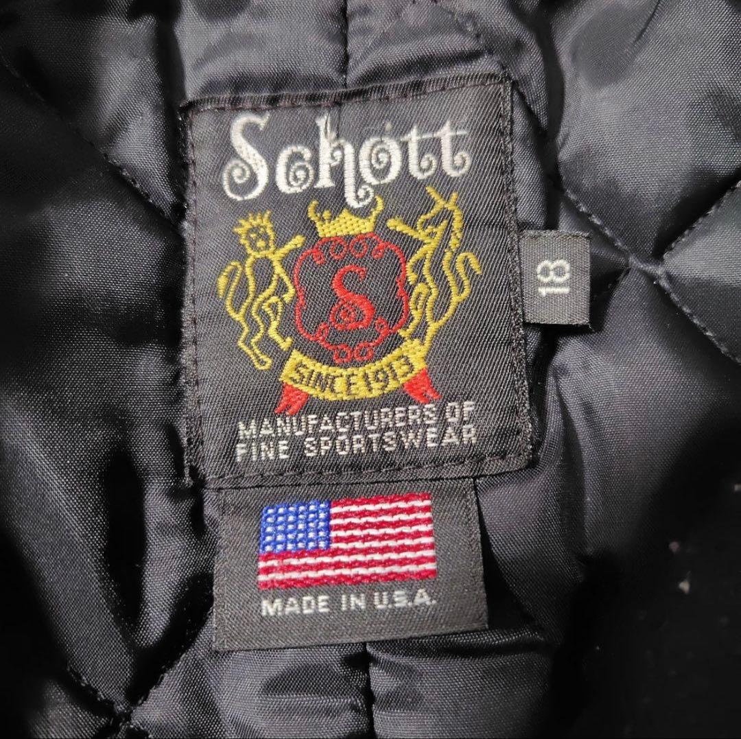 Schott ピーコート サイズ18 黒