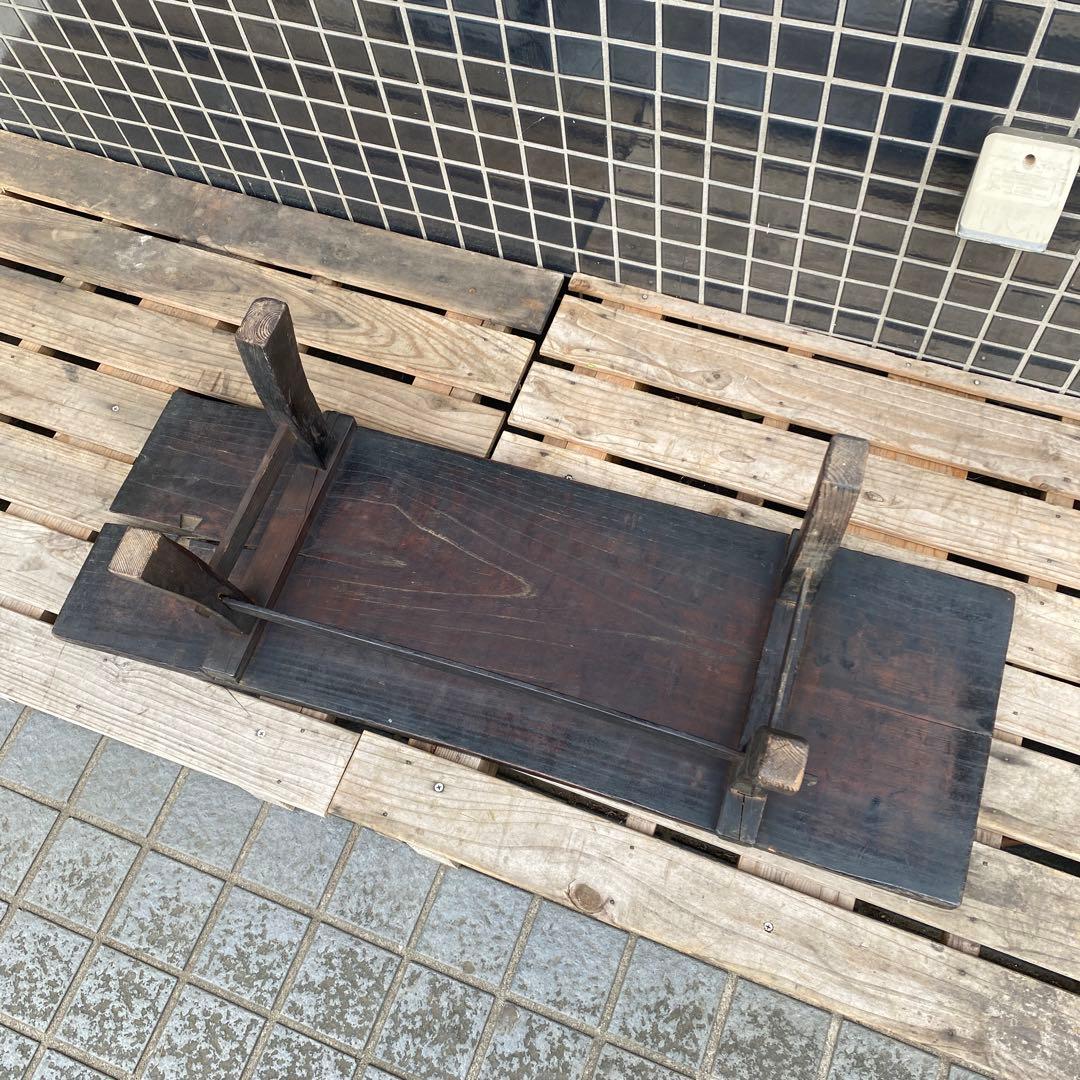 時代物 文机 ベンチ型 飾り棚 大正 骨董品 古道具 家具 インテリア