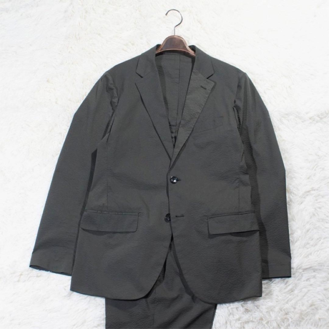 美品 ストレッチ《UNITEDARROWS》2B セットアップ(M)シアサッカー
