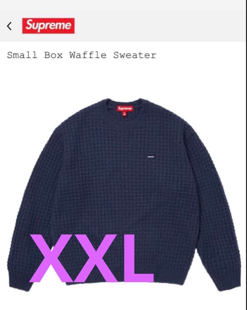 トップス Supreme Small Box Waffle Sweater \"Navy\"