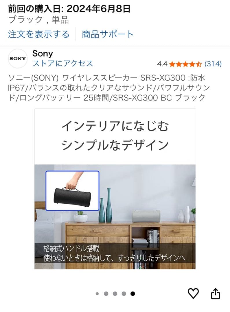【！特別価格！】さらに【！専用ケース付き！】 ★SRS-XG300 グレー