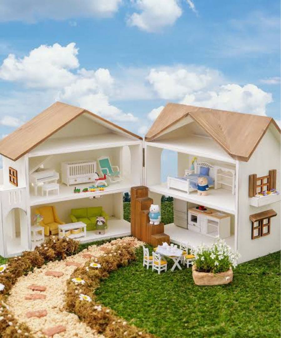 【美品】salut! サリュ tinytownの大きなおうち 木製 ドールハウス
