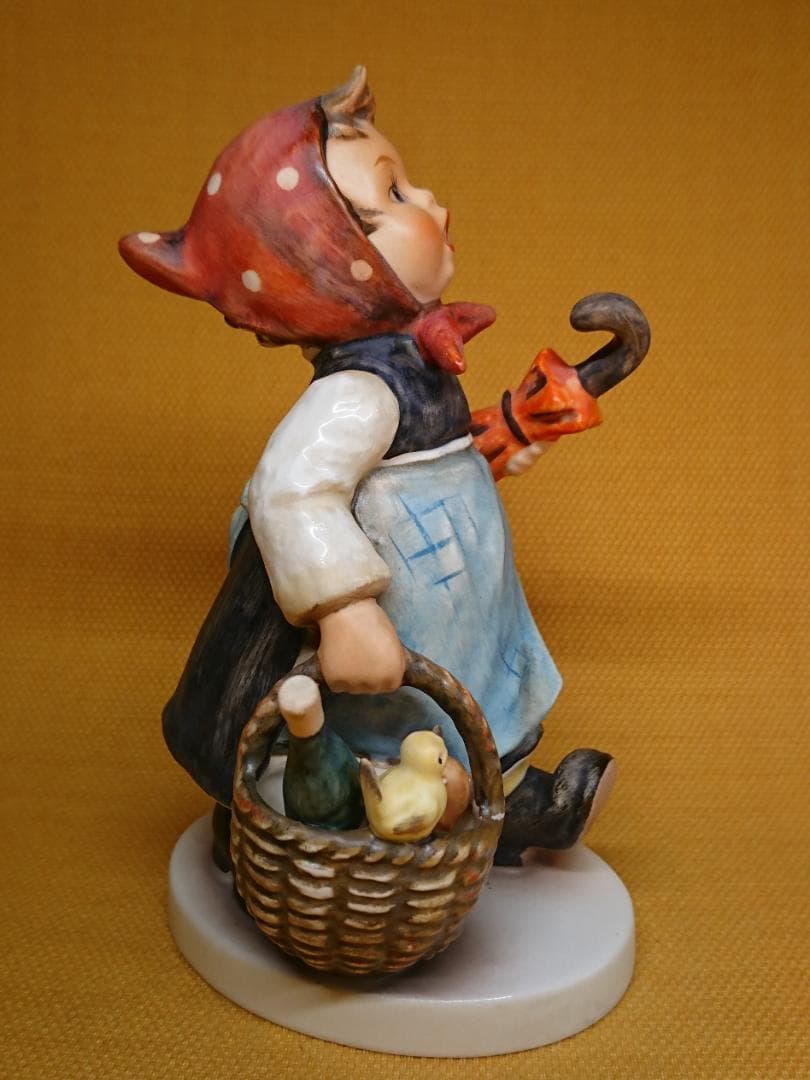 【美品】人形　西ドイツ　色絵　陶器　置物　インテリア　工芸品　美術品　A2923