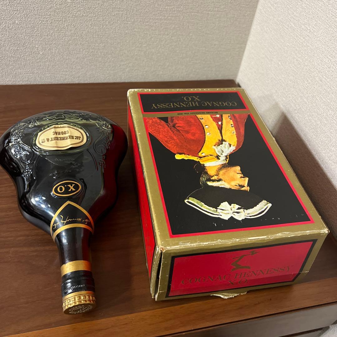希少 旧ボトル Hennessy XO 金キャップ JA’s 箱付