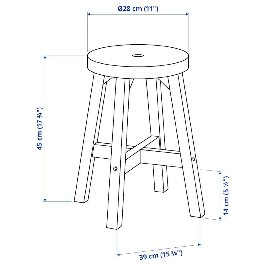 IKEA イケア　スコグスタ スツール　アカシア材　2脚セット