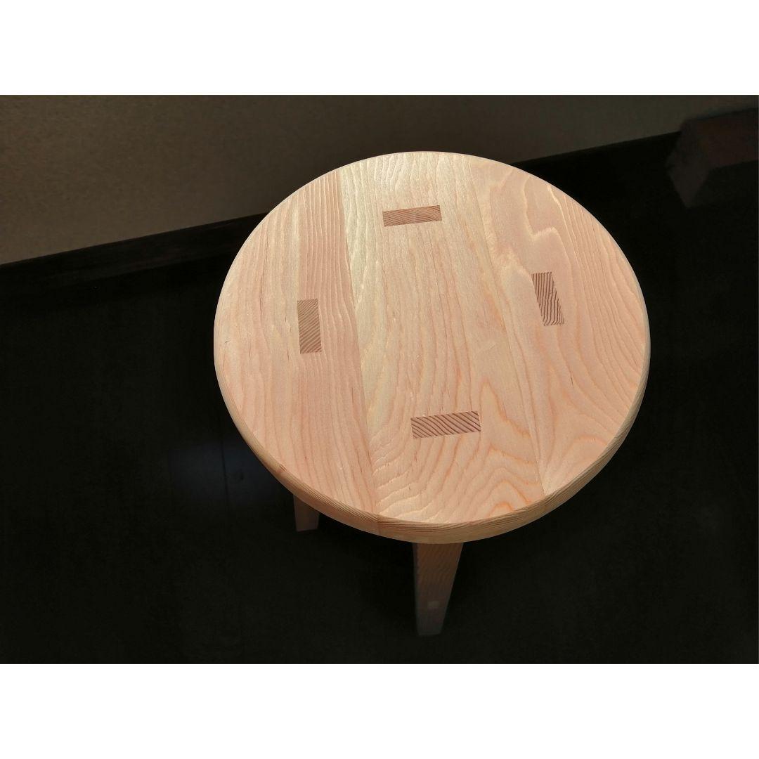 木製スツール　２脚セット　高さ70cm　丸椅子　stool