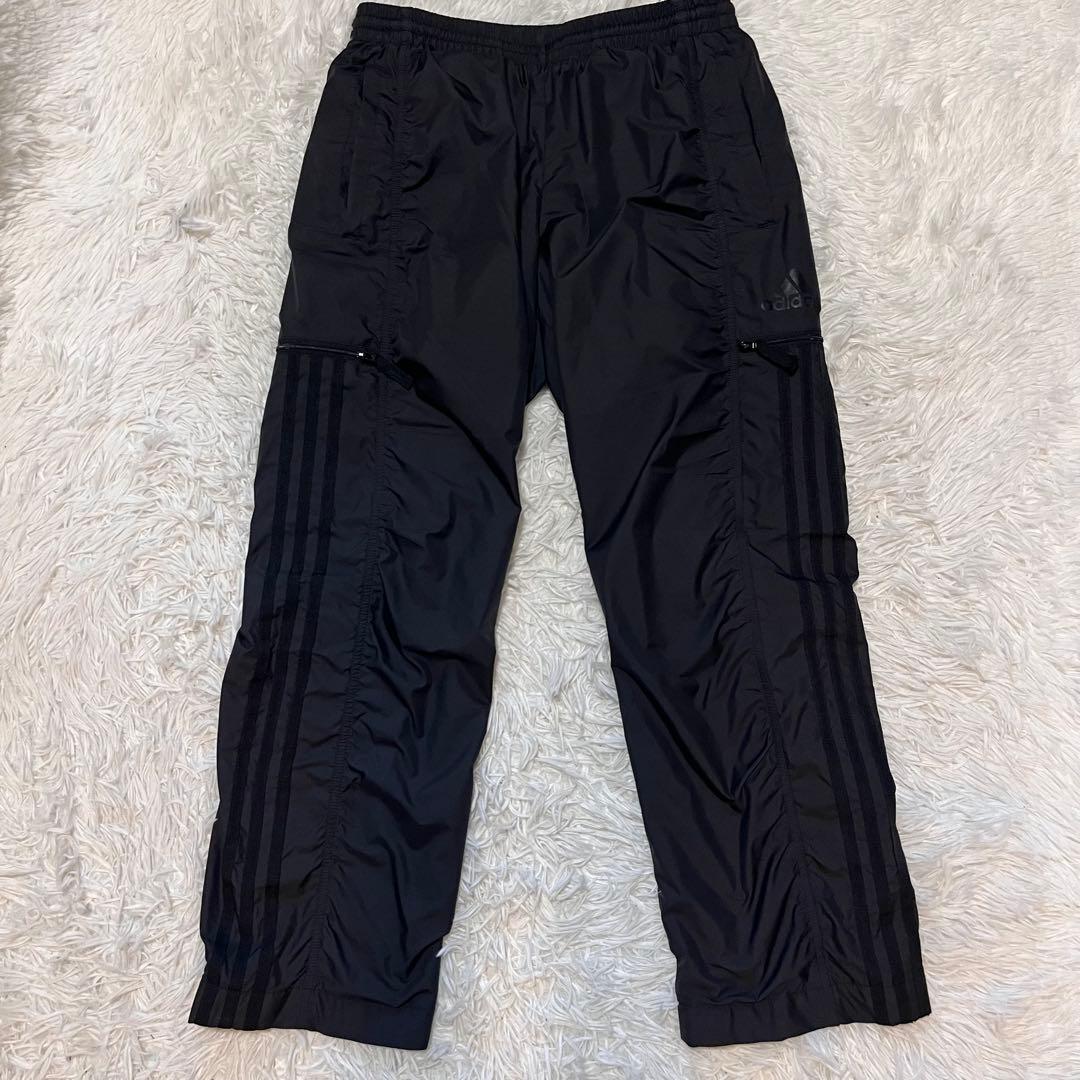 adidas アディダスウインドブレーカーセットアップ　ブラック 黒