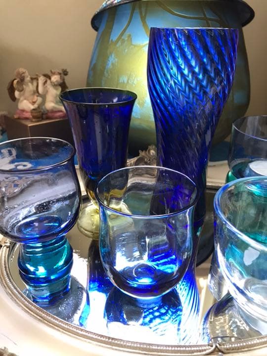 ネイビー系ガラス食器・ご確認用です。