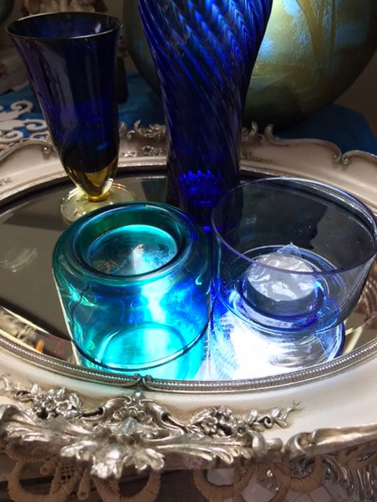 ネイビー系ガラス食器・ご確認用です。