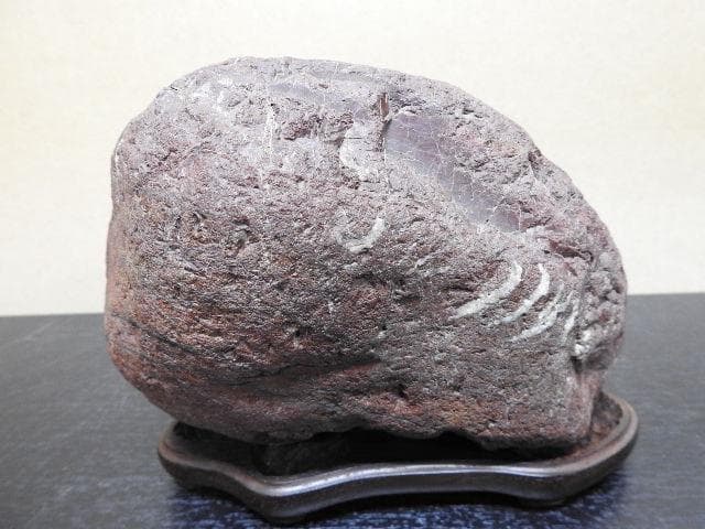 佐渡赤石？唐木台付　保存箱　MA390