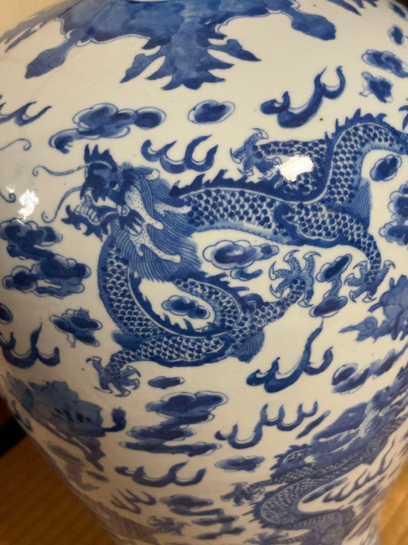 壺　置物　龍