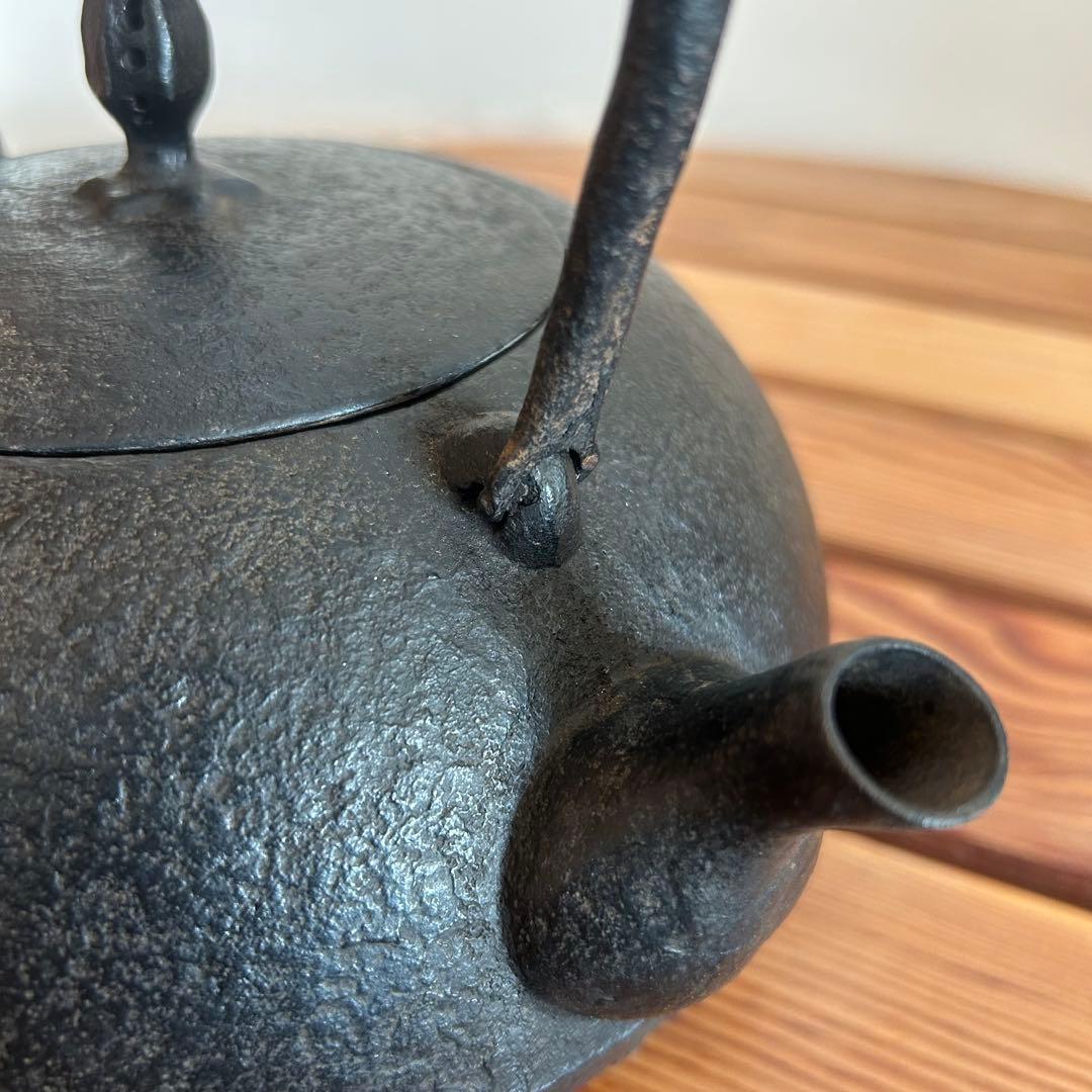 【名品・入手困難】南部鉄器 釜定 鉄瓶「新珠 肌」1.5L 刻印有 宮伸穂