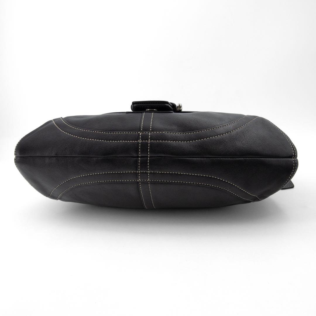 A076【美品】COACH／コーチ　ソーホー　ハンドバッグ　レザー　ブラック