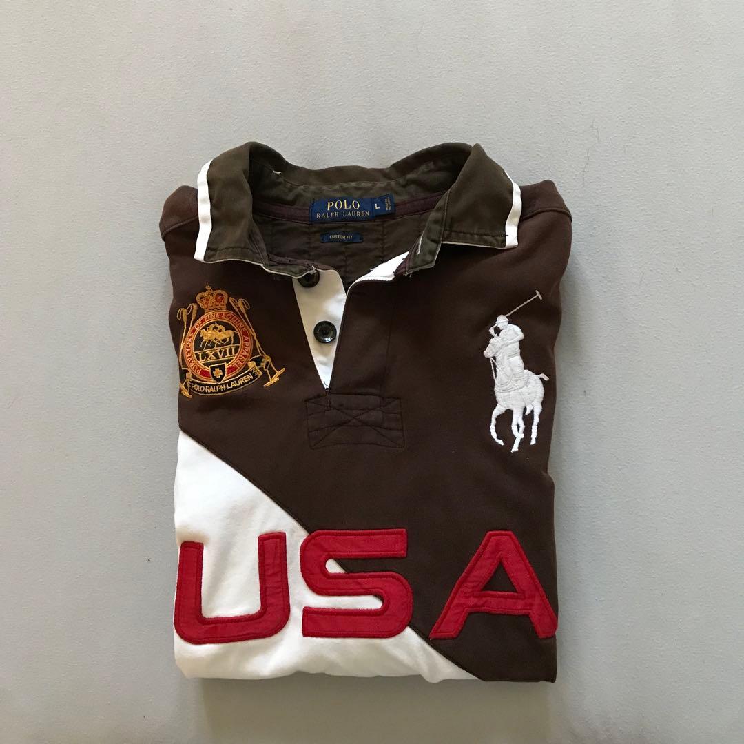 POLO Ralph Lauren ビッグポニー USA 長袖 ラガーシャツ