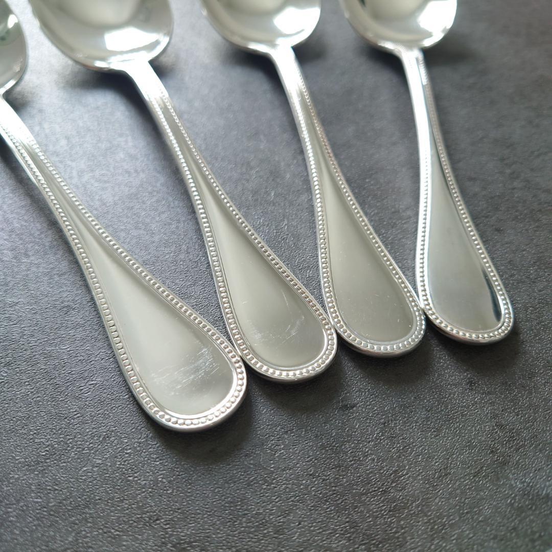 希少 美品 クリストフル パール コンソメスプーン 4点