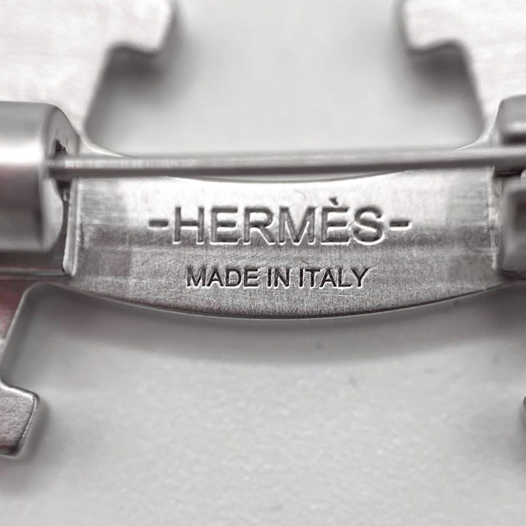 【極美品】HERMES エルメス Hスマイル ブローチ スマイリー シルバー