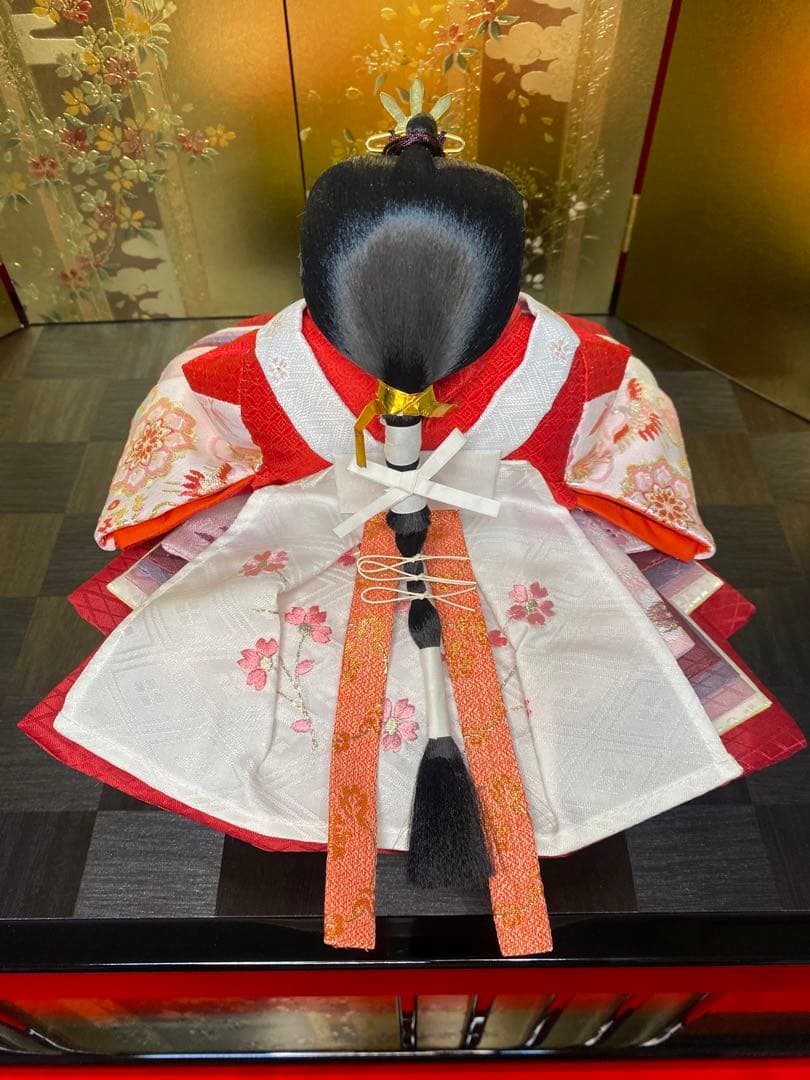 東京久月　雛人形　収納セット・東帯十二単姿・間口約５９×奥行約３４×高さ約５８㎝