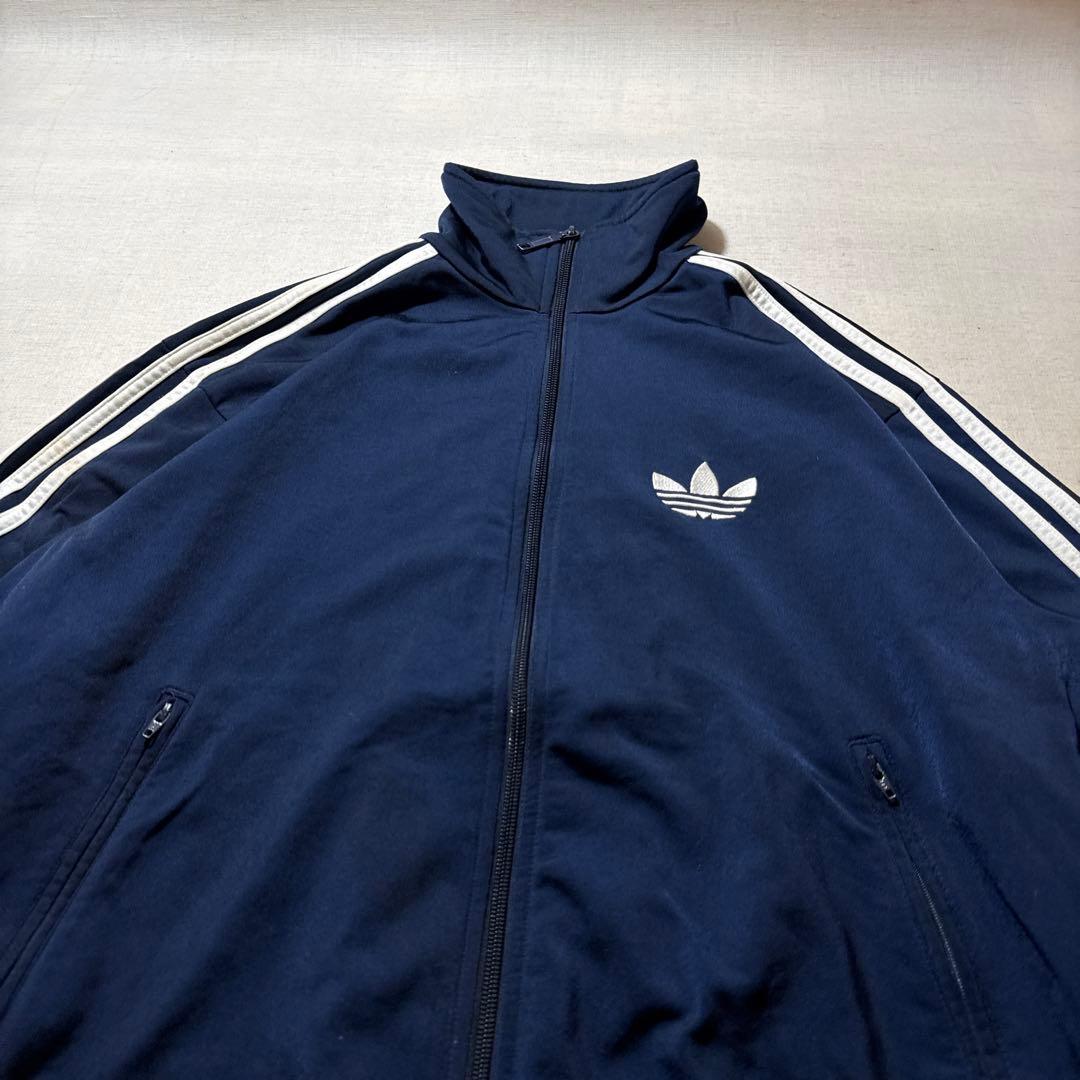 00s adidas トラックジャケット ファイヤーバード M 紺×白 ジャージ