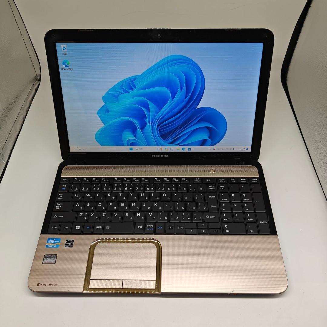 【東芝】T552 高性能i7 SSD256GB 16GB ゴールド ノートPC