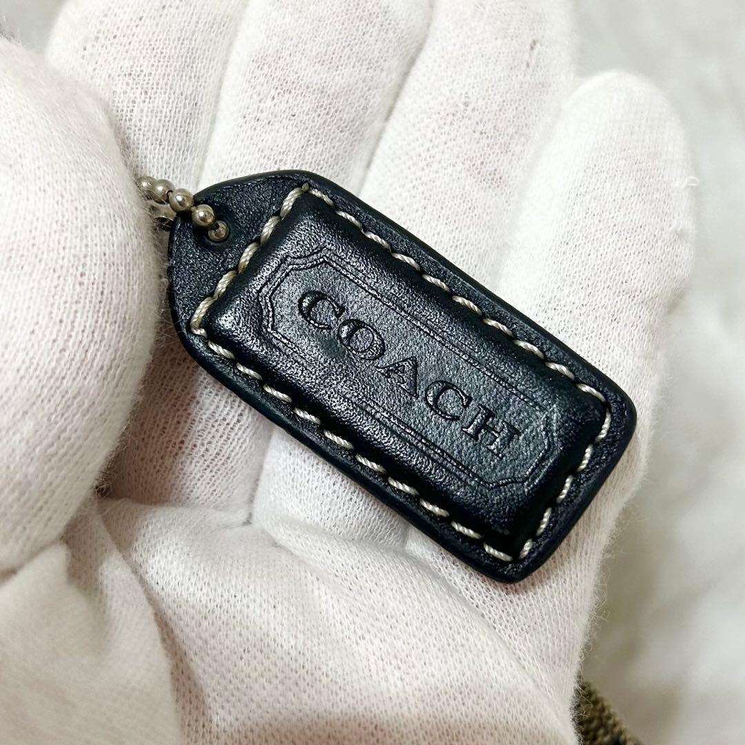 保存袋付属✨COACH アクセサリーポーチ ワンショルダー レザー シグネチャー