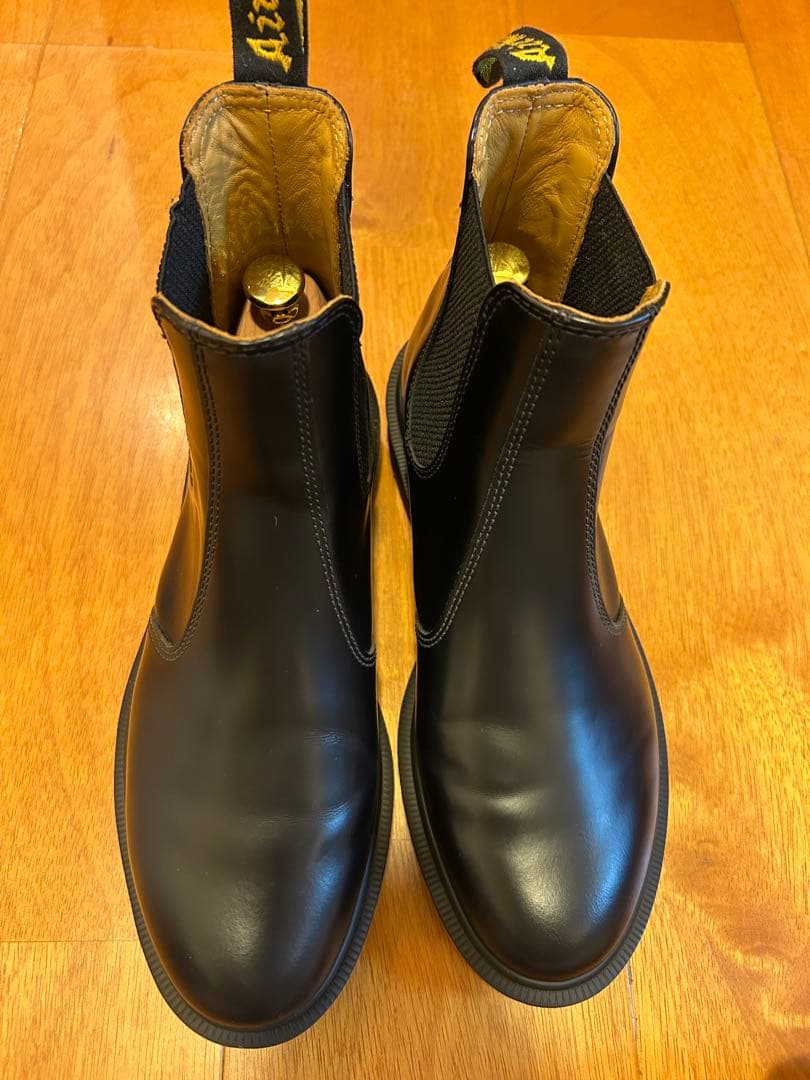 Dr.Martens UK7 黒レザーサイドゴアブーツ