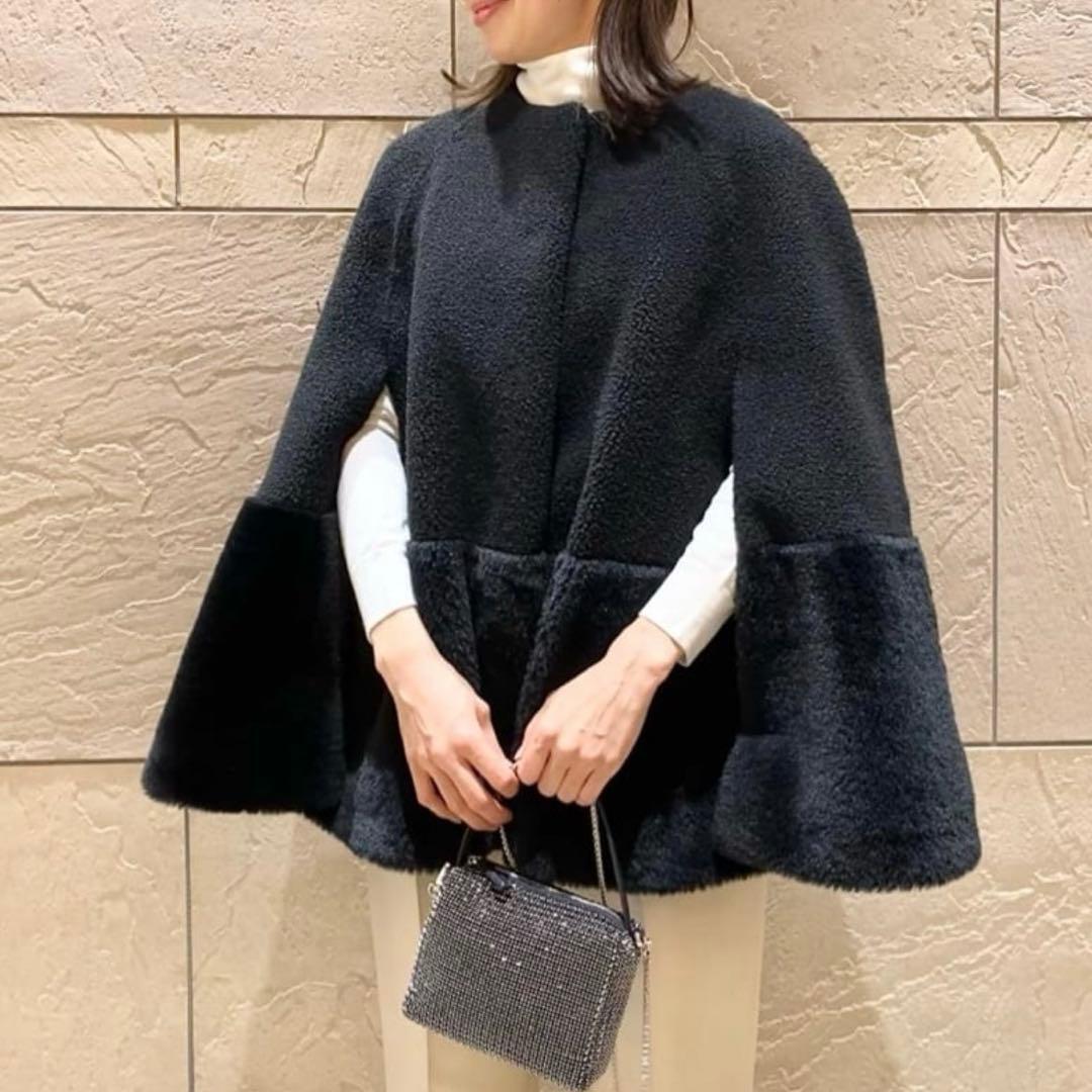 未使用 ☆ UNITED ARROWS ボア マントコート