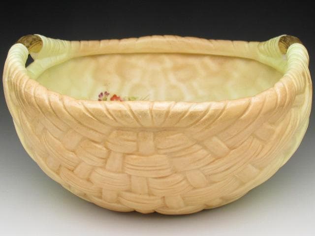 ロイヤルウースター 網笊形草花絵 ボウル 22cm アンティーク 1904年