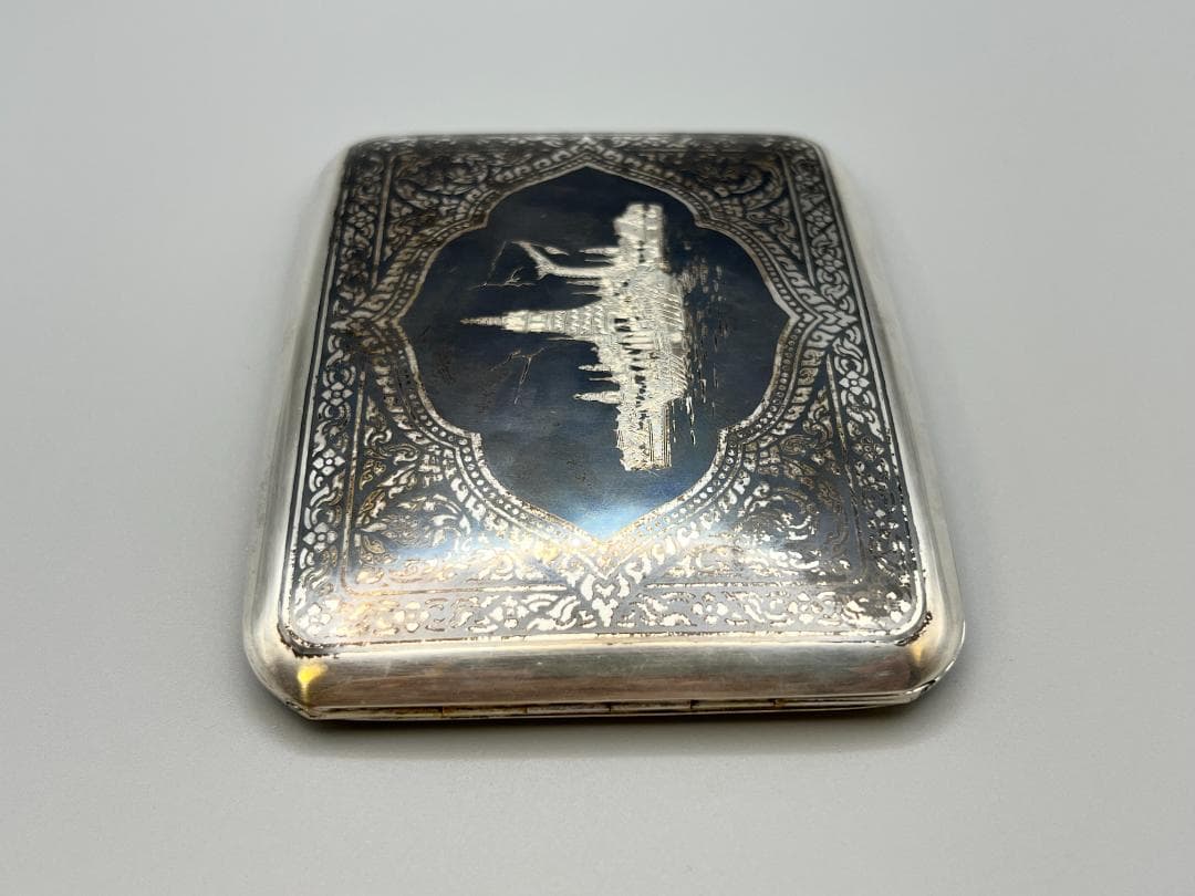 銀製　STERLING　刻印　シガレットケース　マネークリップ　カフス　117g