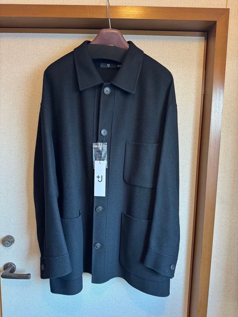 【新品／XXL】ユニクロ ウールブレンド オーバーサイズ シャツ ジャケット
