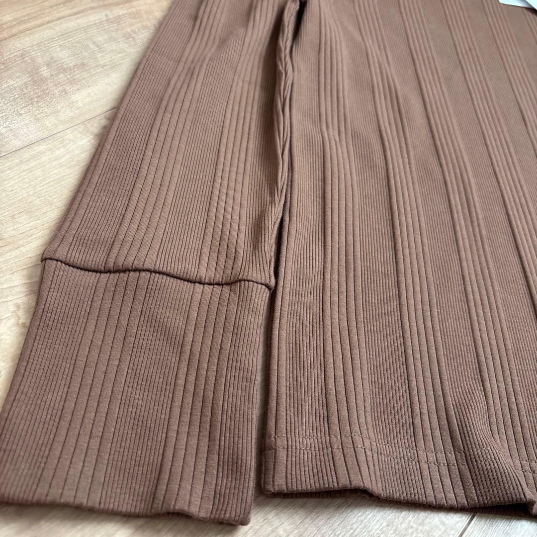 【新品】St. Cecilia ブラウン 長袖ティシャツ　パフスリーブ　ロゴT