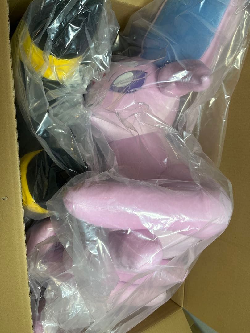 ポケモンセンター　等身大 エーフィ&ブラッキー　　ぬいぐるみ 寝そべり　新品-