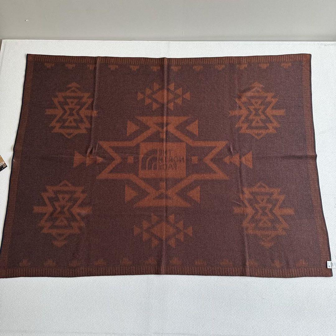 新品未使用品日本未入荷ノースフェイスニットブランケットネイビー113×150