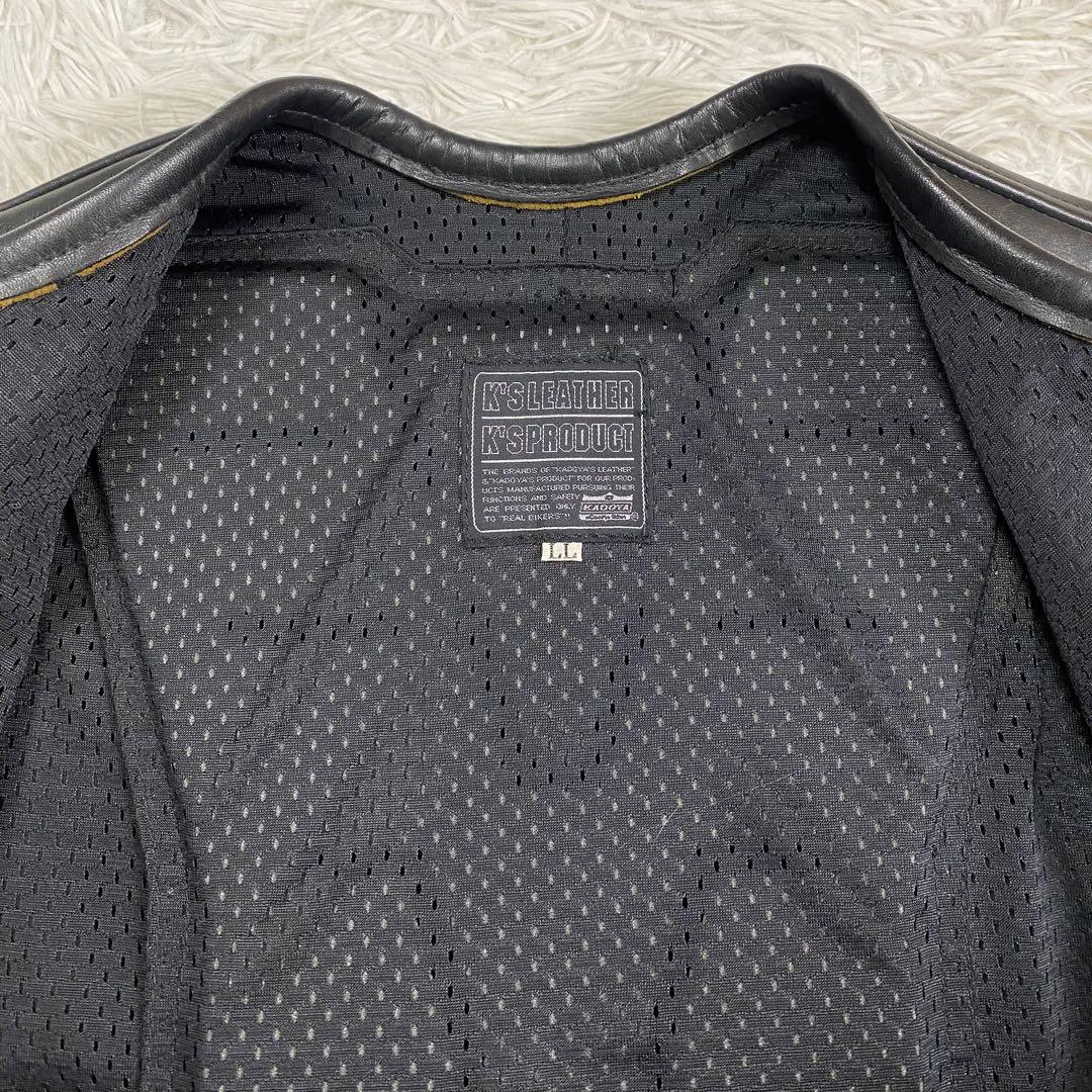 KADOYA カドヤ K'SLEATHER レザーベスト ブラック XL相当