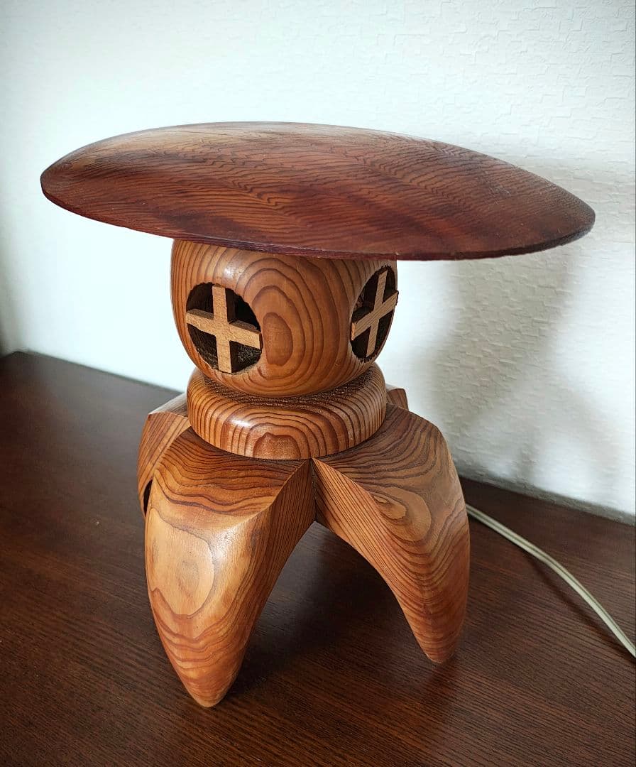 【Sale】屋久杉　灯籠　灯篭　ライト　ランプ　照明　世界遺産　工芸品