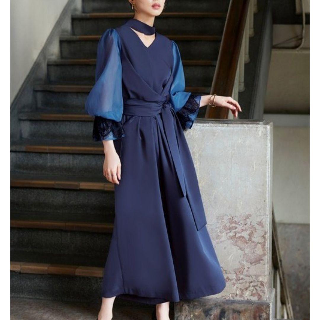 【美品】RUIRUE BOUTIQUE パンツドレス 結婚式 お呼ばれ 美脚効果