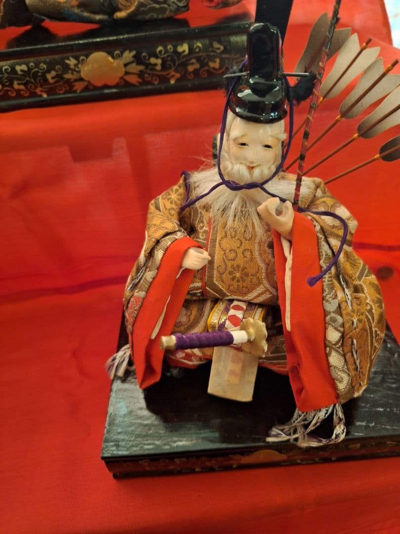 【逸品】1950年代日本製のビンテージひな人形/花やかな15人飾り五段飾り