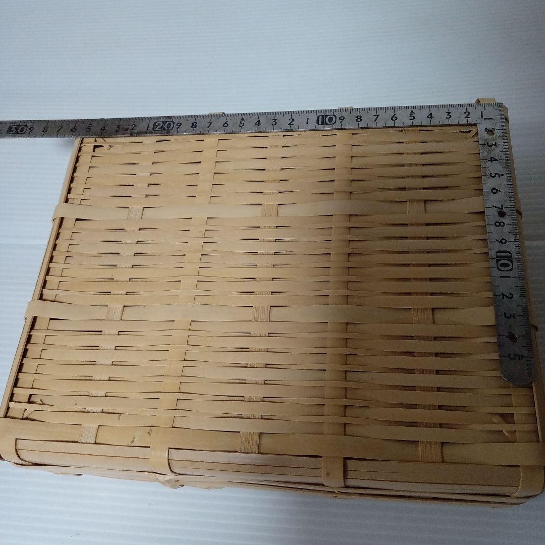 竹製バスケット　小物入れ　弁当箱
