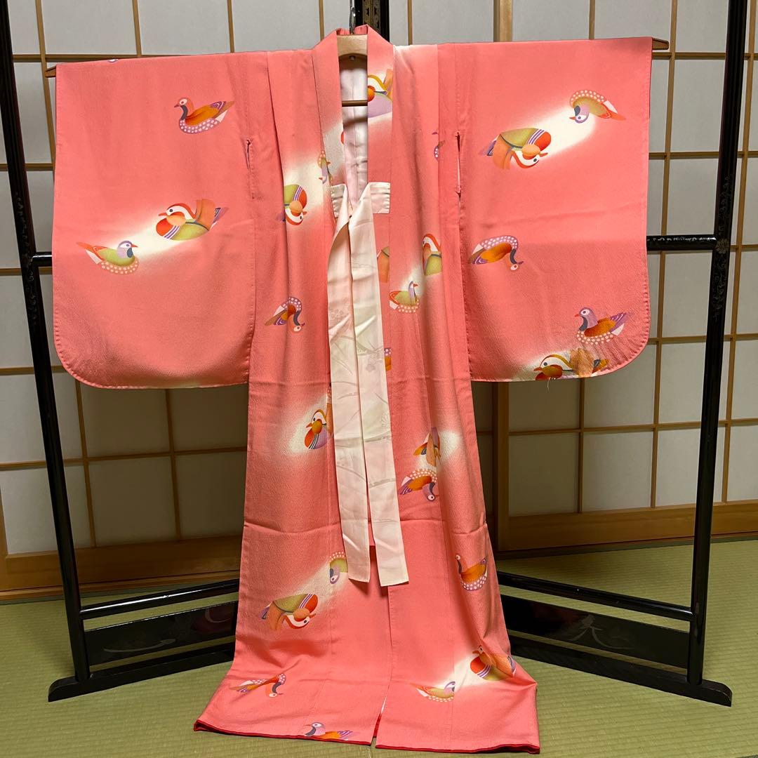 正絹７歳着物セット　お誂え四つ身着物・長襦袢他