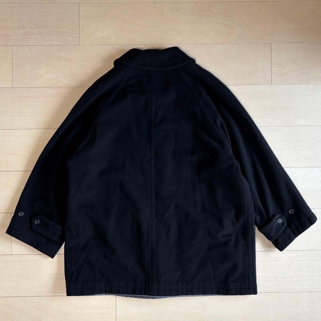 90s Grenover ウールコート　チンスト付き　カシミア混　ライナー付き