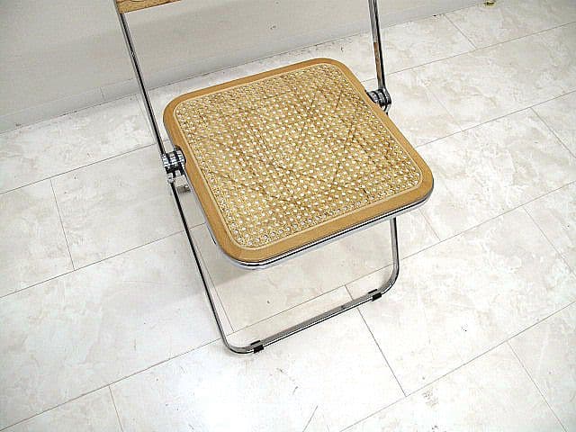 リプロダクト品 プリアチェア フォールディングチェア クローム×ラタン 名作