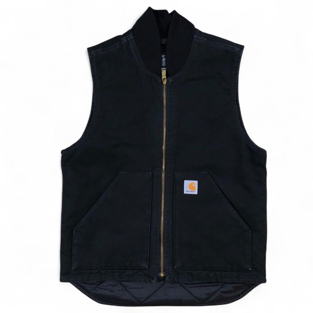 Carhartt ダック ベスト V01 BLK 黒 S カーハート