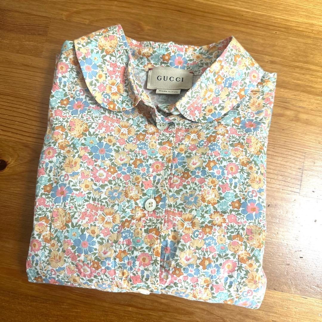 かなで☆ GUCCIグッチ　リバティ　キッズブラウス1110