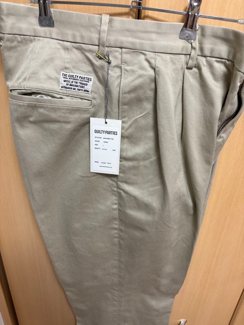パンツ 24fw DOUBLE PLEATED CHINO TROUSERS