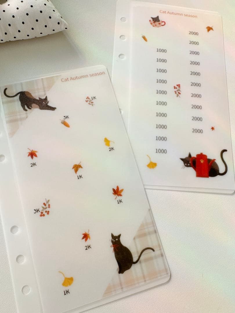 A6 refill Cat Autumn season 2100円