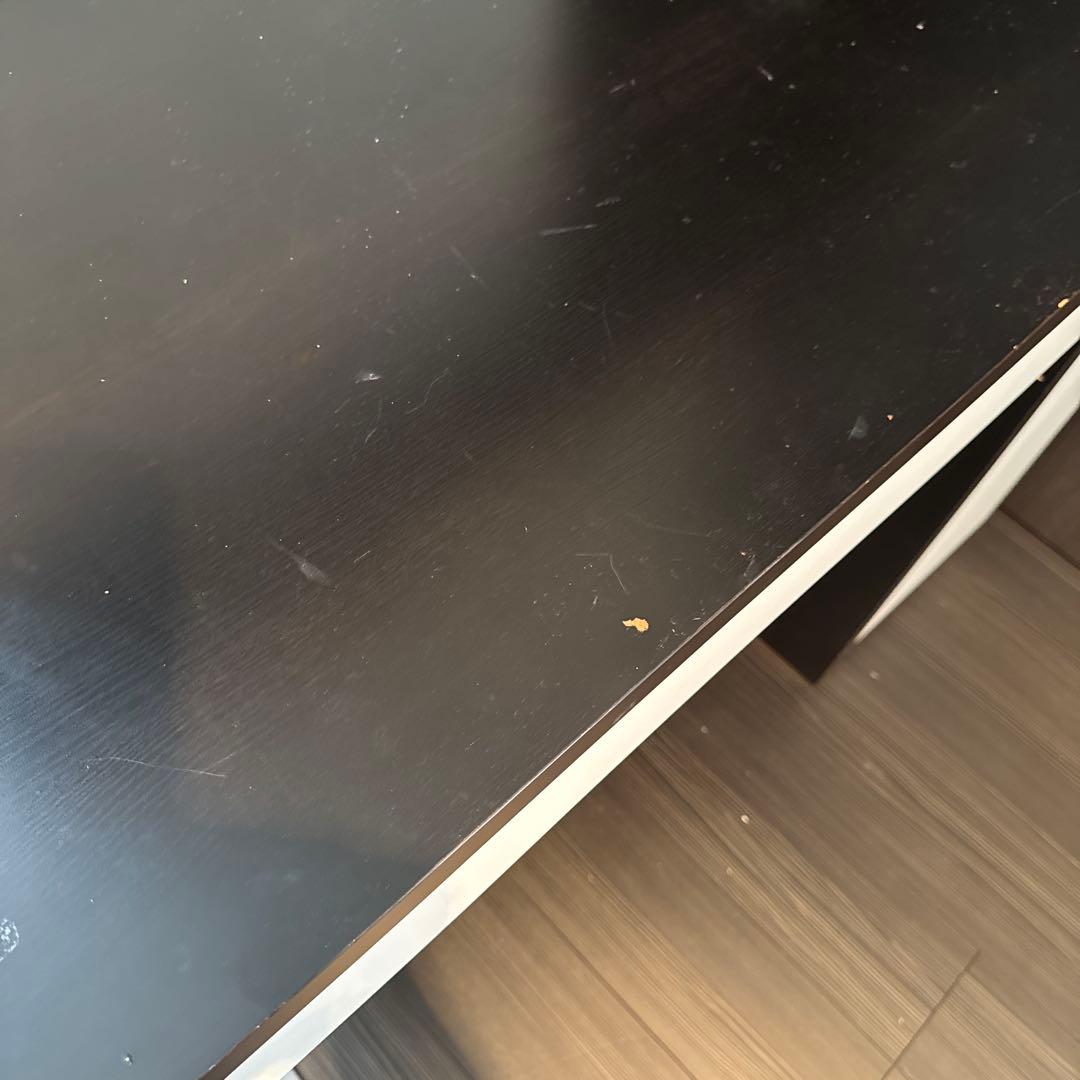 IKEAデスク　ミッケ　黒x白