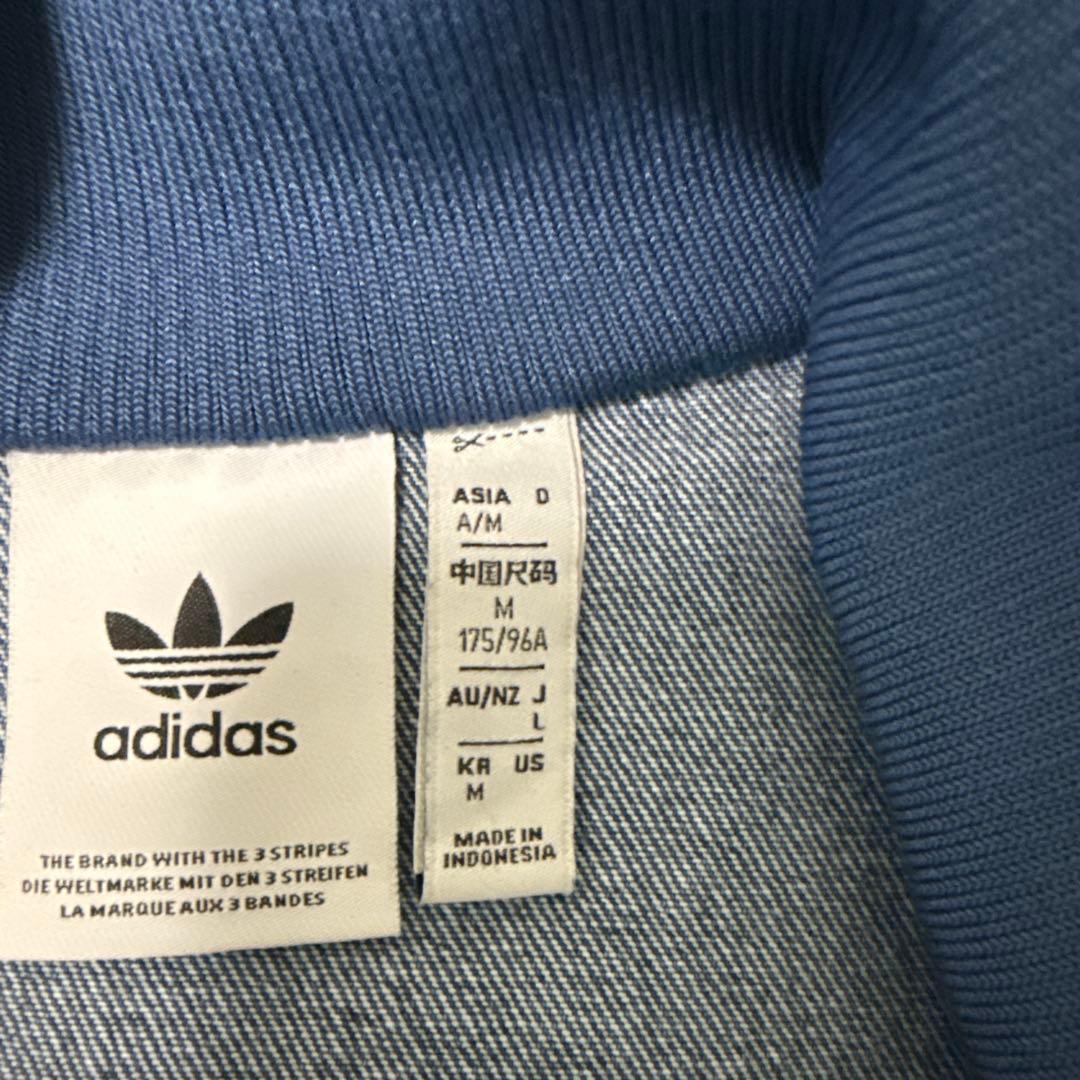 adidas デニムジャージ ブルー