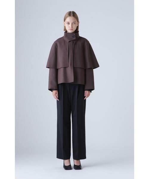 【今季・新品】☆ADORE☆アドーア☆ライトリバー☆ケープ付き☆ジャケット☆茶☆