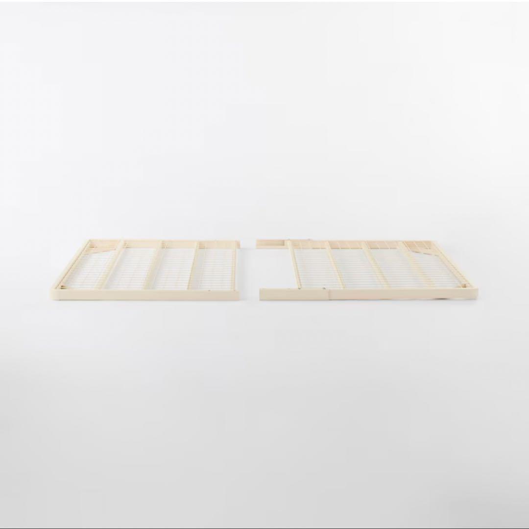 MUJI 脚付マットレス ダブル（スチールメッシュ・洗えるカバー）